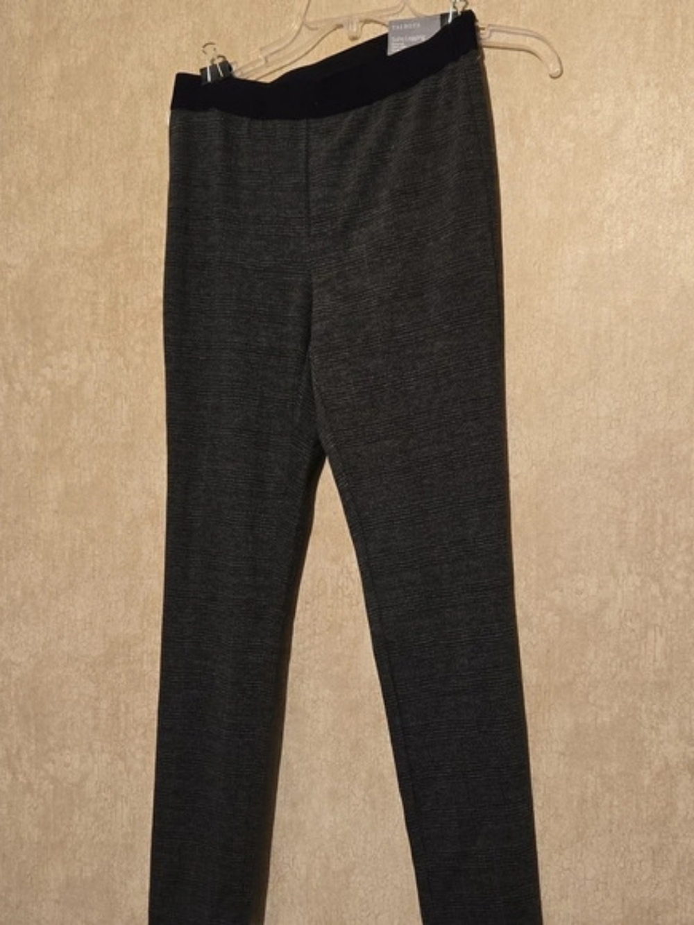 Talbots Soho Legging Houndstooth Leggings in Black & Gray Size 2 NWT